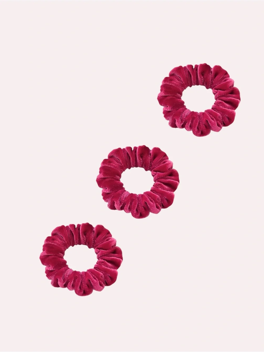 Velvet Scrunchie Set - Hot Pink Hair Accessories